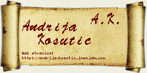Andrija Košutić vizit kartica